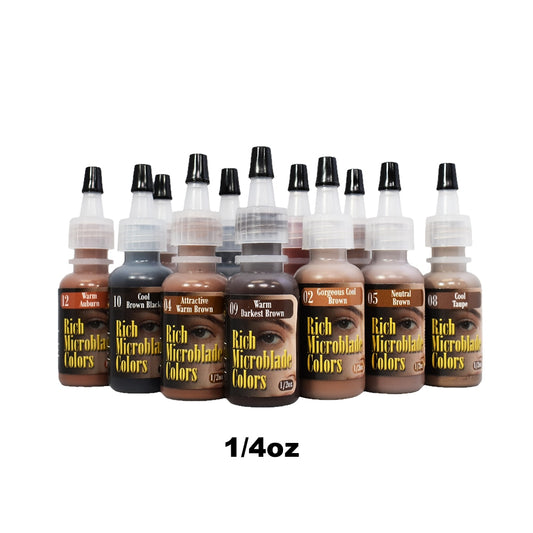 Rich Microblade Colors — 1/4oz Bottle — Permanent Makeup Pigment — Pick Your Color