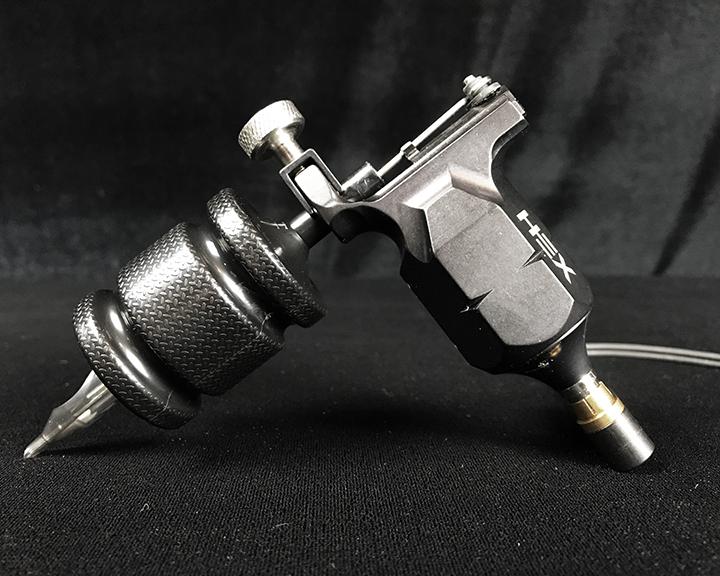 True Rogue Disposable Cartridge Tube Grips on Hex Machine
