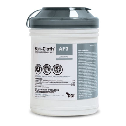 Sani-Cloth AF3 Surface Wipes — Tub of 160