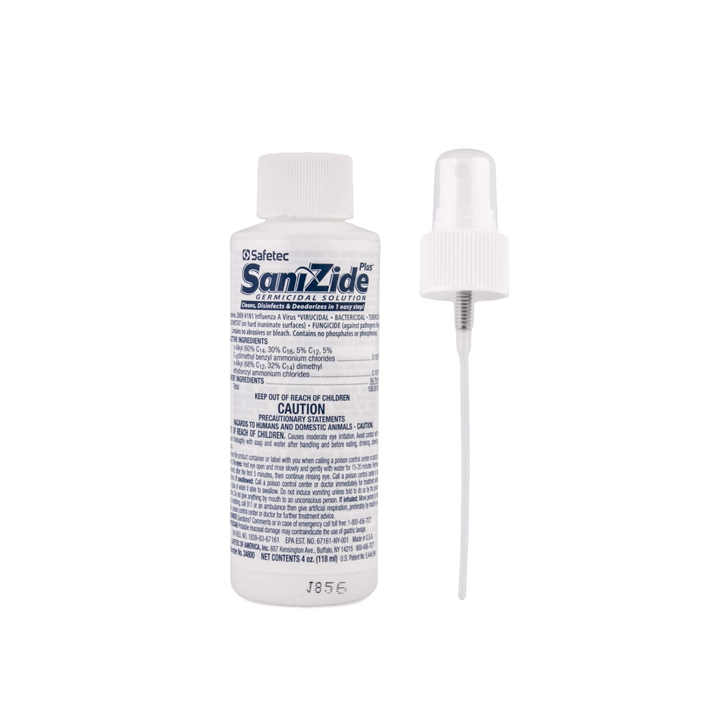 Safetec SaniZide Plus® Spray Bottle — 4oz Bottle