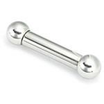 6g Internal 1.6mm Threading Steel Straight Barbell — Price Per 1