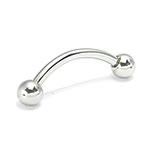 18g Stainless Steel Bent Barbell with External Threading