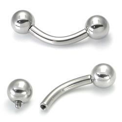 8g Internal Steel Bent Barbell — Price Per 1