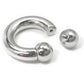 0g Internal Stainless Steel Circular Barbell- Ball Off