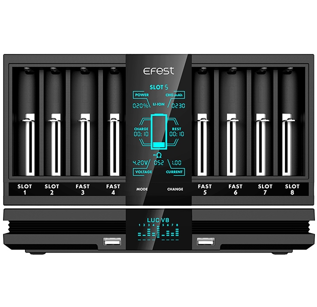 InkJecta Efest LUC V8 8-Port Studio Battery Charger