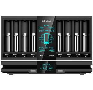InkJecta Efest LUC V8 8-Port Studio Battery Charger - Painful Pleasures