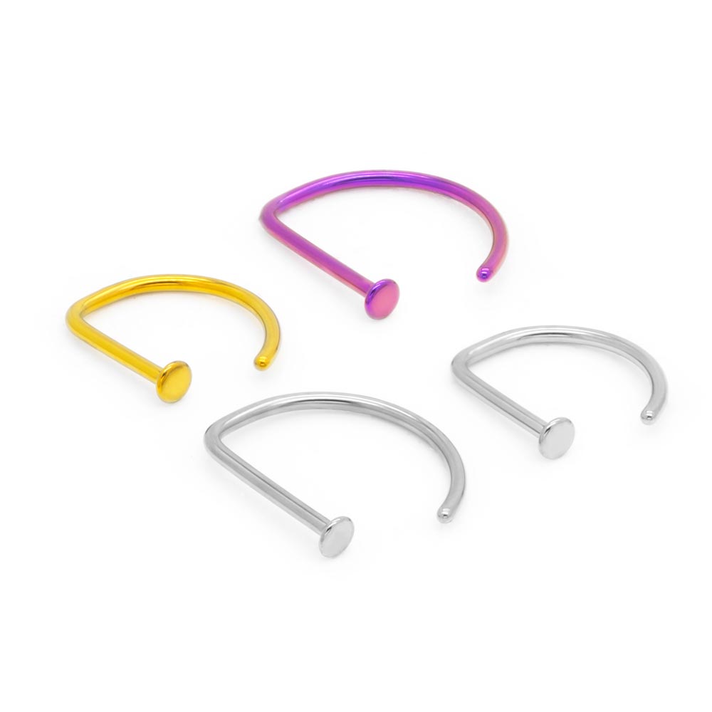 Tilum 20g Titanium Nostril D-Ring - Price Per 1