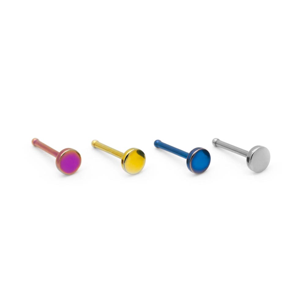 Tilum 20g Titanium Nose Bone with Flat Disc