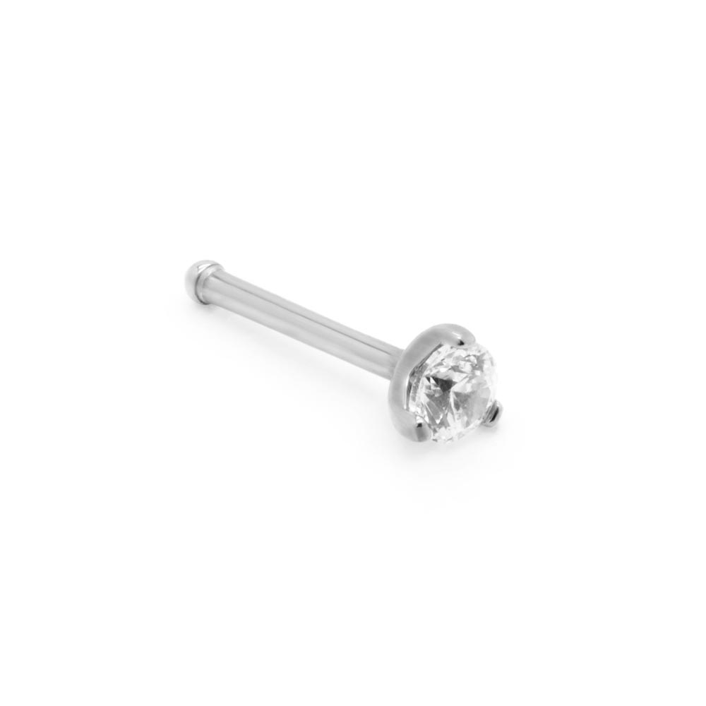 Tilum 20g Prong-Set Jeweled Titanium Nose Bone