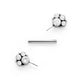 Tilum 14g 9/16” Jeweled Paw Print Titanium Threadless Nipple Barbell