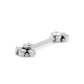 Tilum 14g 9/16” Jeweled Paw Print Titanium Threadless Nipple Barbell