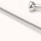 Tilum 18g Bezel Set Titanium Jeweled Fishtail Jewelry Martini Glass Style - 3 Color Stems to Pick
