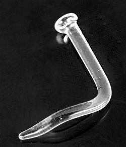 Clear Crystal Glass Nose Retainer - From 20g - 14g - Price Per 1 - Painful Pleasures