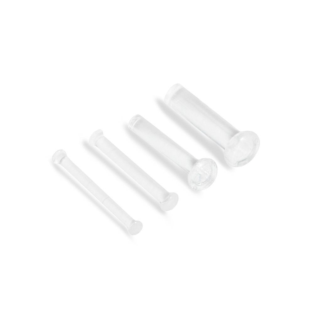 20g–14g Nose Bone Monofilament Nose Retainer - Size Difference