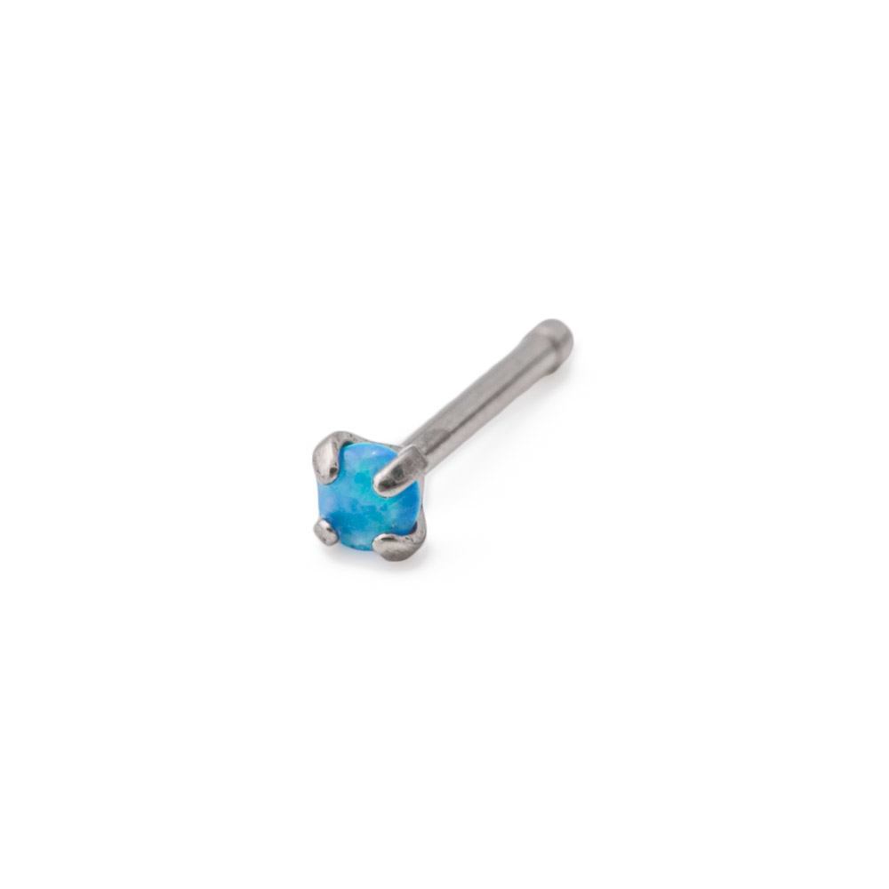 20g Titanium Nose Bone with Opal