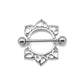 14g 5/8" Stippled Silver Nipple Shield Jewelry — Price Per 1