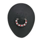 14g Stainless Steel Red and White Peppermint Crystal-Laced Nipple Clicker