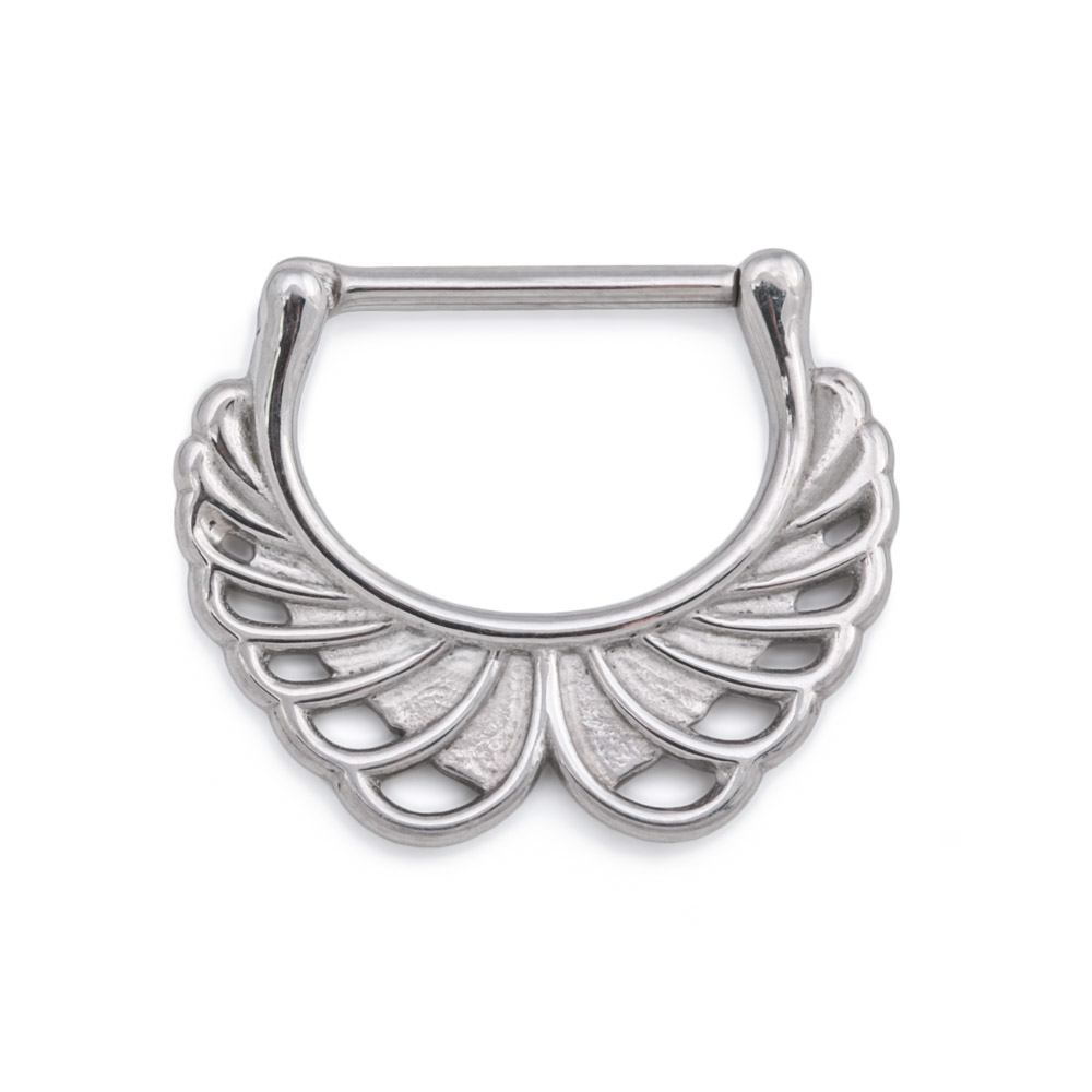14g Soaring Wings Steel Nipple Clicker — Price Per 1
