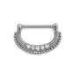 14g Micron Bead Crystal Jewel Steel Nipple Clicker