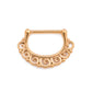 14g Spiraling PVD Gold Steel Nipple Clicker — Price Per 1