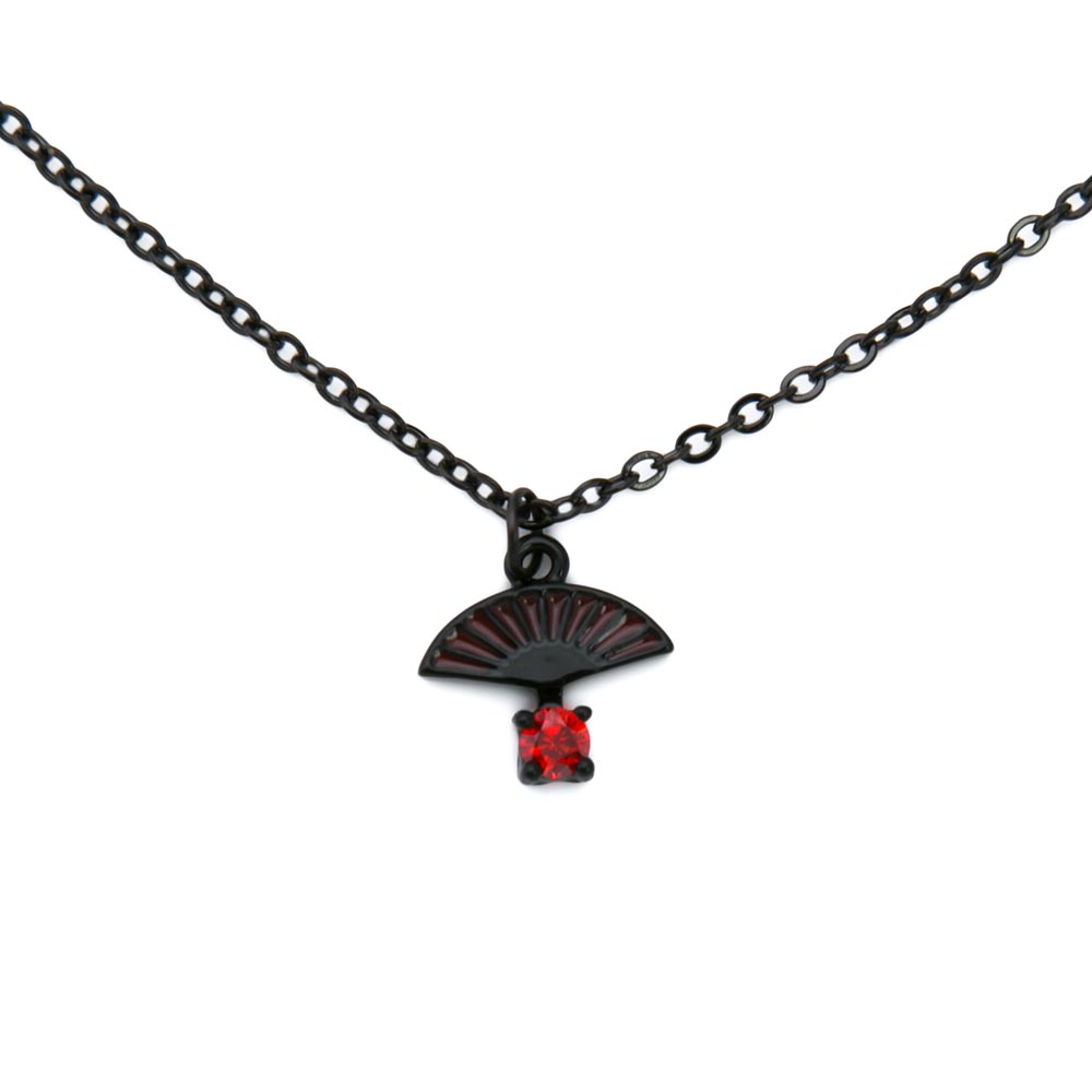 14g Oriental Fan Black PVD Tiered Chain Nipple Jewelry — Price Per Set