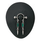 14g 9/16” Steel Nipple Shield Barbell with Antique Teal Jewel Dangles — Detached Barbell and End Ball