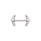 Tilum 14g 9/16” White Opal Arrow Titanium Threadless Nipple Barbell