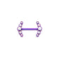 Tilum 14g 9/16” White Opal Arrow Titanium Threadless Nipple Barbell