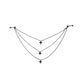 14g Oriental Fan Black PVD Tiered Chain Nipple Jewelry — Oriental Fan Charm Close Up