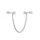 Crystal Nose Bone Chain and Ring Jewelry Set — Side View