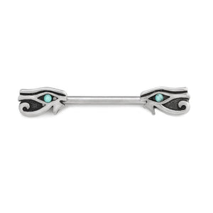 14g 13.5mm Eye of Horus Nipple Barbell — Price Per 1 - Painful Pleasures