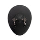 14g 1/2" Gothic Black Stone Dangle Nipple Barbell — Price Per 1 (threads)