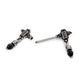 14g 1/2" Gothic Black Stone Dangle Nipple Barbell — Price Per 1