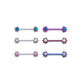14g 5/8” Micron Bead Cluster Titanium Opal Nipple Barbell — Price Per 1 (Anodizing Options)