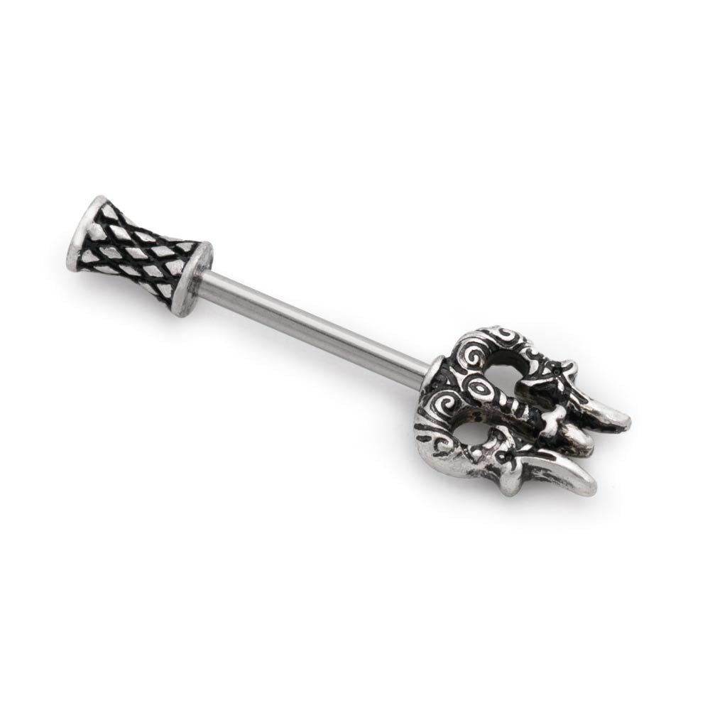 14g 1/2" Poseidon's Trident Nipple Barbell — Price Per 1