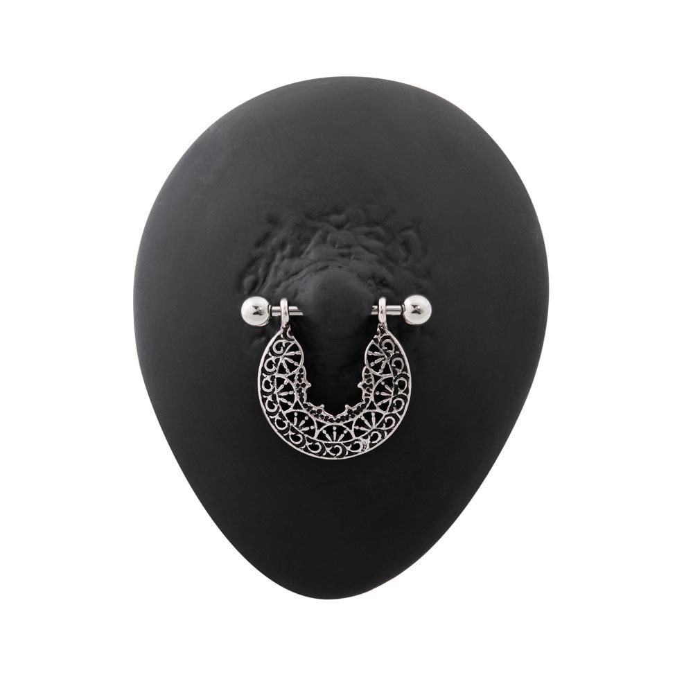 14g 13mm Antiqued Art Deco Nipple Shield Jewelry — Price Per 1 (threading)