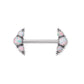 14g 15mm Internal Opal Arrow Titanium Nipple Barbell — Price Per 1 (blue)