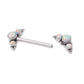 14g 15mm Internal Opal Arrow Titanium Nipple Barbell — Price Per 1
