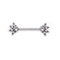 14g Jewel Burst Titanium Nipple Barbell — Price Per 1 (pink)