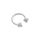 14g 1/2” 3D Diamond Externally Threaded Circular Nipple Barbell — Price Per 1 (threads)