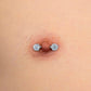 Tilum 14g ~9/16” Prong-Set Jewel Threadless Titanium Nipple Barbell — Price Per 1