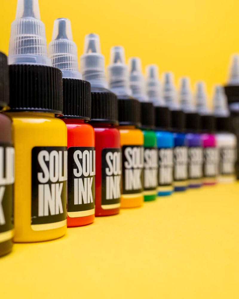 12 Color Mini Travel Set — Solid Ink — 1/2oz Bottles