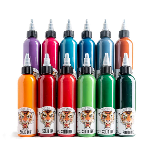 Chris Garver 12 Color Set — Solid Ink — 4oz Bottles