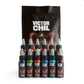 Victor Chil 12 Color Set — Solid Ink — 1oz Bottles (wide shot with bag)