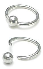 14g Annealed Steel Captive Bead Ring — Price Per 1