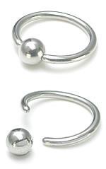 12g Annealed Steel Captive Bead Ring — Price Per 1 - Painful Pleasures