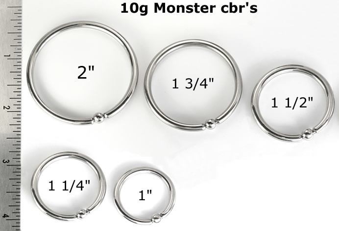 10g captive clearance bead ring