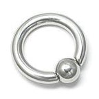 4g Stainless Steel Captive Bead Ring with Snap Fit Ball - Painful Pleasures