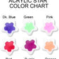 14g J Bar - Star Color Chart
