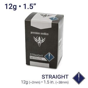 12g Sterilized 1.5" Body Piercing Needles — Box of 100 - Painful Pleasures